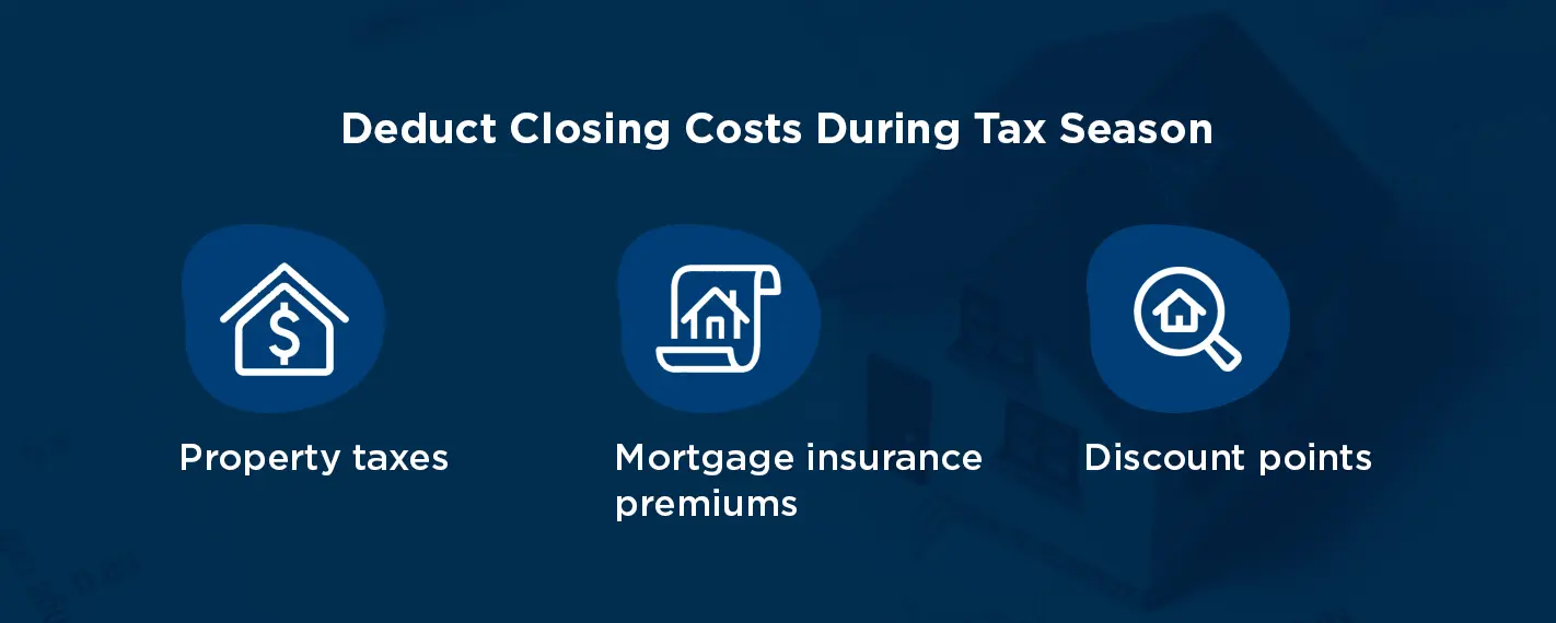 deduct closing costs during tax season