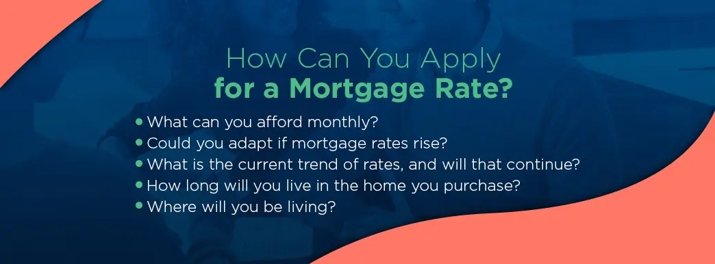 how can you apply for a mortgage rate?