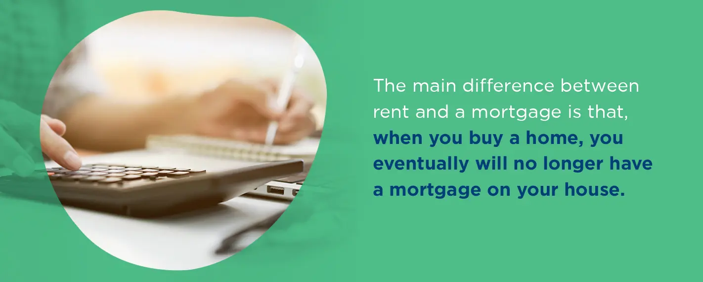 main difference between rent and a mortgage
