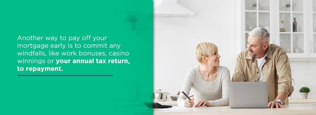 Graphic: Commit bonuses and tax returns to your loan.