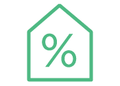 House icon with percent symbol